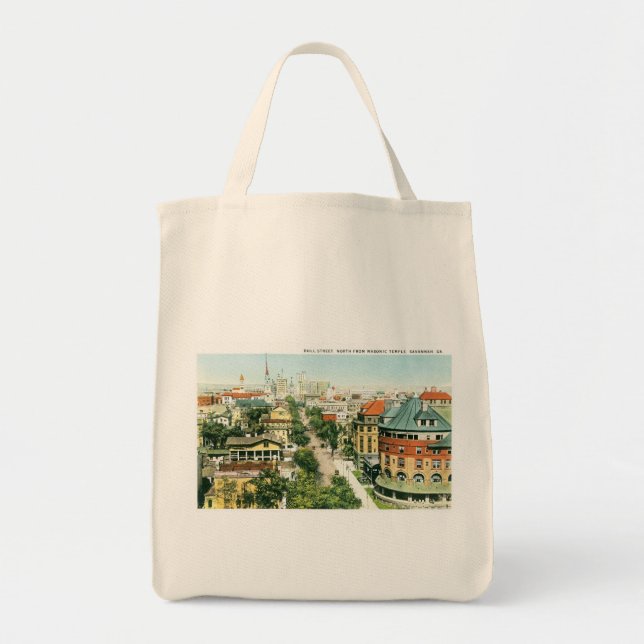 Tote Bag Bull Street, Savannah, Géorgie (Devant)