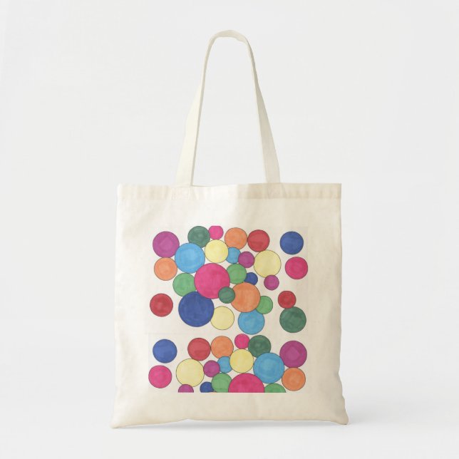 Tote Bag Bulles tirées par la main (Devant)