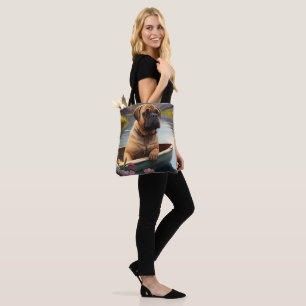 Tote Bag Bullmastiff sur une pagaie : une aventure Pittores