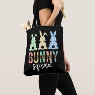 Tote Bag Bunny Squad Chasse aux oeufs de Pâques Cute Bunn