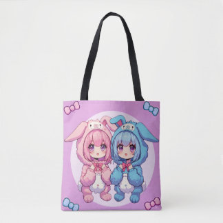 Tote Bag Bunny Twins