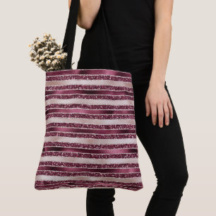 Tote Bag Burgundy Rouge Rose Rose Gold Parties scintillant 