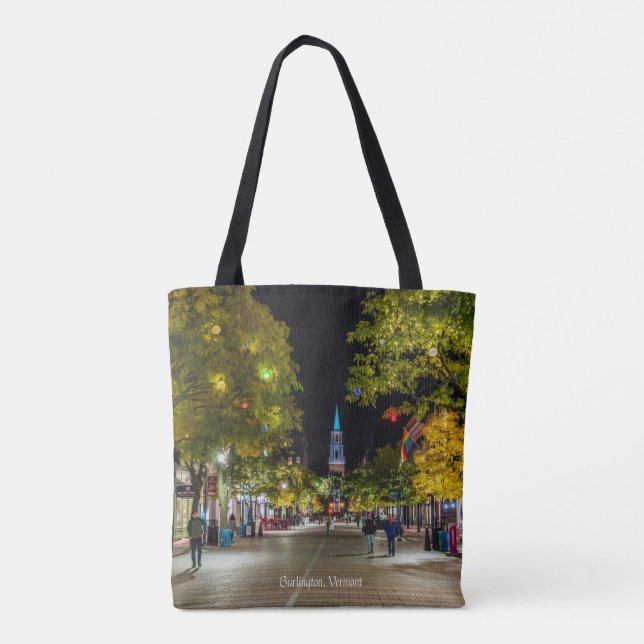 Tote Bag Burlington, paysage urbain du Vermont (Dos)