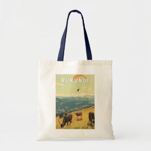 Tote Bag Burundi Illustration Voyage Art Vintage