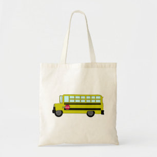 Tote Bag Bus scolaire jaune avec panneau d'arrêt