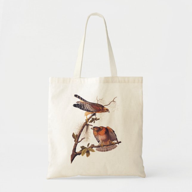 Tote Bag Buse à épaulettes roux Audubon Oiseau de proie (Devant)