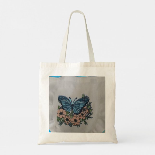Tote Bag Butterfly with florals tote (Dos)