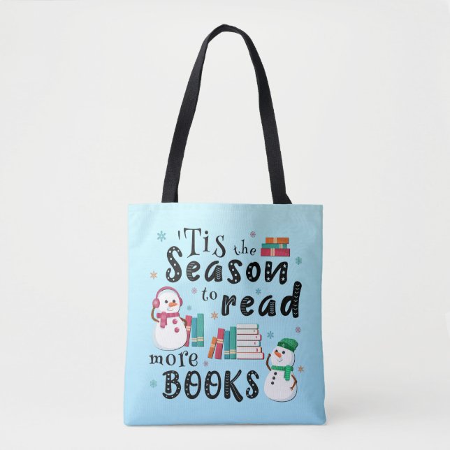 Tote Bag C’est la saison pour lire plus de livres (Devant)