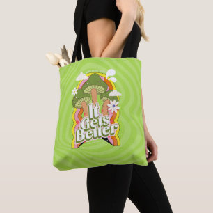 Tote Bag Ça devient mieux   Personnalisation de Good Vibes 