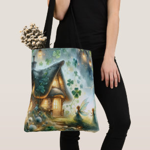 Tote Bag Cabane de fée du trèfle lumineuse