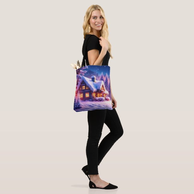Tote Bag Cabine Confortable À Winter Wonderland (Sur le modèle)