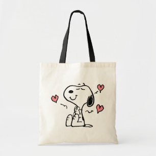 Tote Bag cacahuètes   Coeurs de snoopy