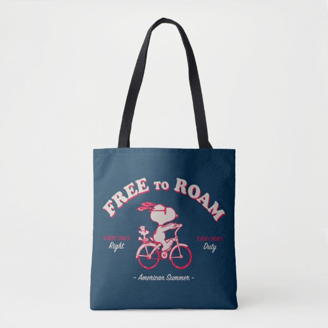 Tote Bag cacahuètes | Été Américain Libre À Roam (Devant)