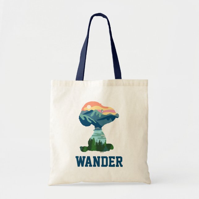 Tote Bag cacahuètes | Grand Portrait extérieur Snoopy (Devant)