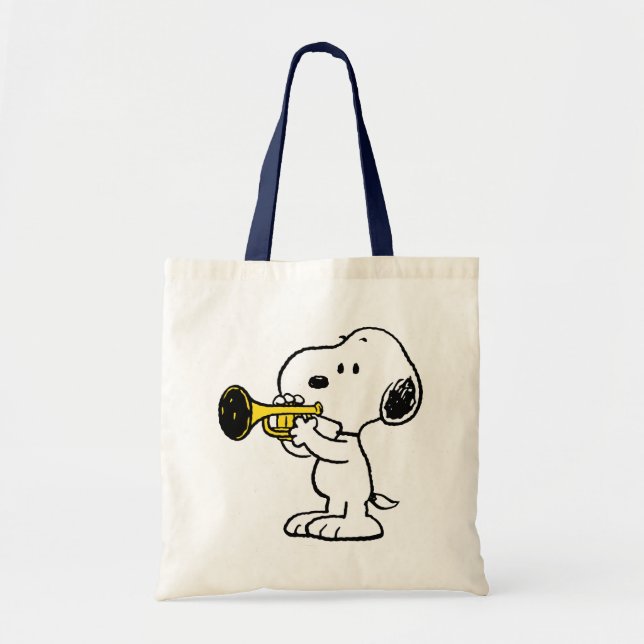 Tote Bag cacahuètes | Joueur de trompette Snoopy (Devant)