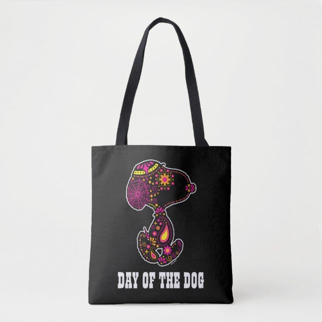 Tote Bag cacahuètes | Jour décoré du chien (Devant)