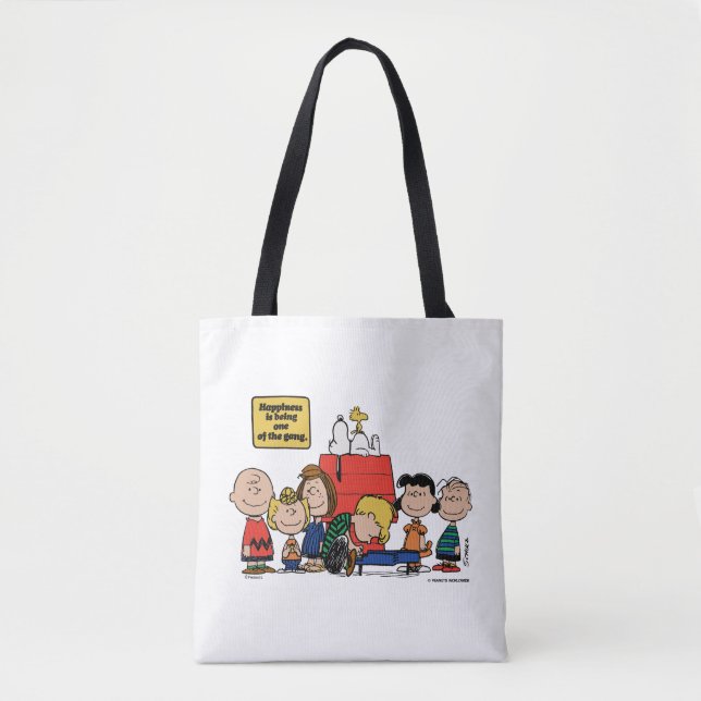 Tote Bag cacahuètes | Le bonheur est d'être l'un des gangs (Devant)