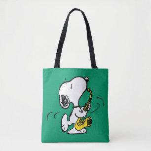 Tote Bag cacahuètes   Lecteur Snoopy Saxophone