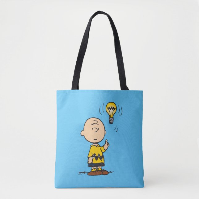 Tote Bag cacahuètes | L'idée de l'ampoule de Charlie Brown (Devant)