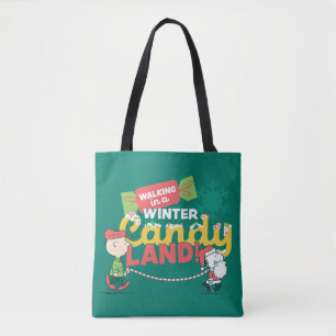 Tote Bag cacahuètes   Marcher Dans Un Pays De Bonbons D'Hiv