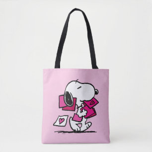 Tote Bag cacahuètes Saint Valentin Snoopy Avec Valentin
