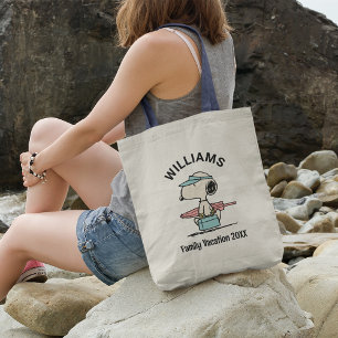 Tote Bag cacahuètes Snoopy Beach Walk Vacances en famille