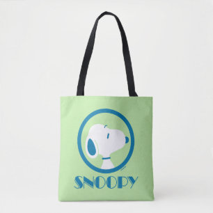 Tote Bag cacahuètes   Snoopy Blue Deco Dreams