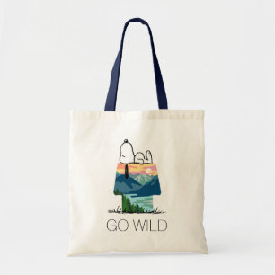 Tote Bag cacahuètes   Snoopy Dog House Sunrise