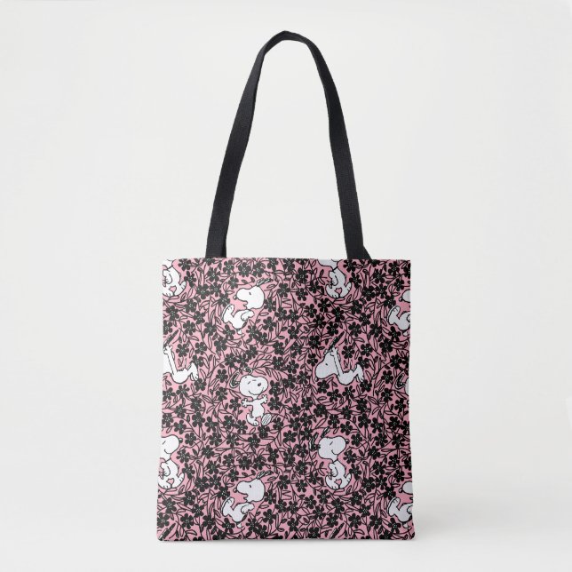 Tote Bag cacahuètes | Snoopy Flower Vine Motif (Devant)