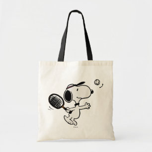 Tote Bag cacahuètes   Snoopy Joue Au Tennis
