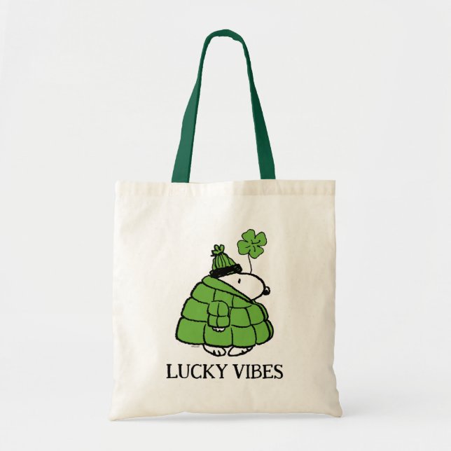 Tote Bag cacahuètes | Snoopy Lucky Clover (Devant)