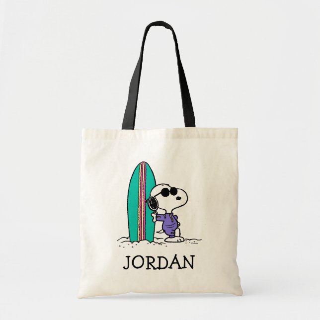 Tote Bag cacahuètes | Snoopy Ocean High Tide | Ajouter Votr (Devant)
