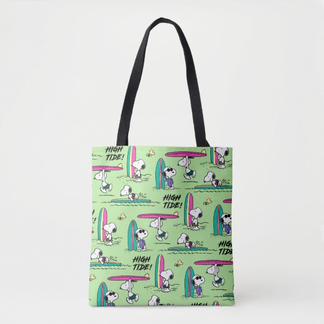 Tote Bag cacahuètes | Snoopy Ocean High Tide Motif (Devant)