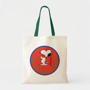 Tote Bag cacahuètes Snoopy Raw Force & Courage Badge
