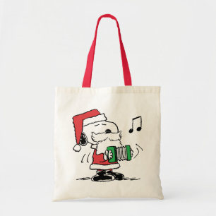 Tote Bag cacahuètes   Snoopy Santa Claus Accordian