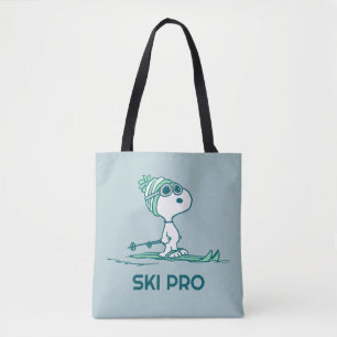 Tote Bag cacahuètes   Snoopy sur Skis