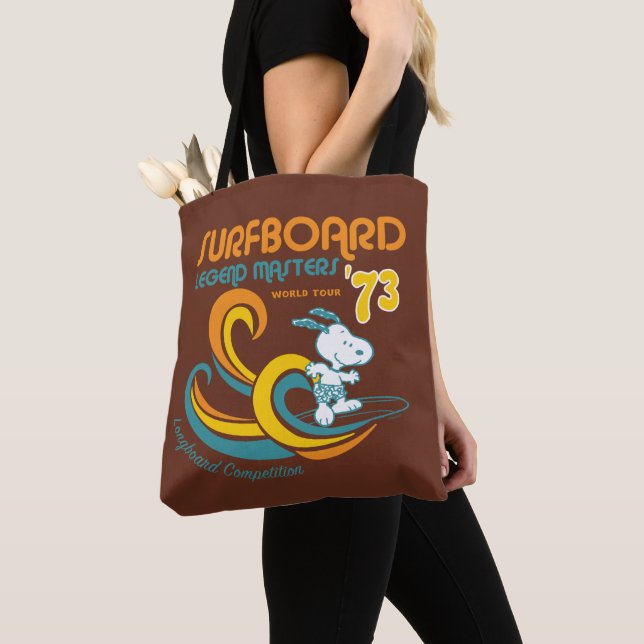 Tote Bag cacahuètes | Snoopy Surboard Longboard Competition (De près)