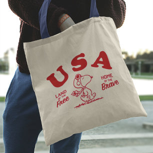 Tote Bag cacahuètes Snoopy USA Land of the Free