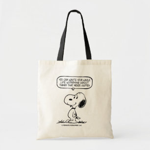 Tote Bag cacahuètes   Snoopy Vous ne pouvez pas regarder to