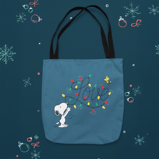 Tote Bag cacahuètes | Snoopy & Woodstock Décoration de vaca (Tote bag on holiday background)
