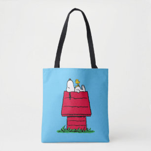 Tote Bag cacahuètes   Snoopy & Woodstock Doghouse