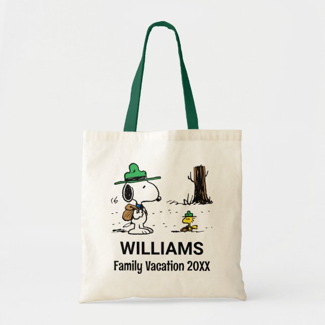Tote Bag cacahuètes | Snoopy & Woodstock Famille Vacances (Devant)