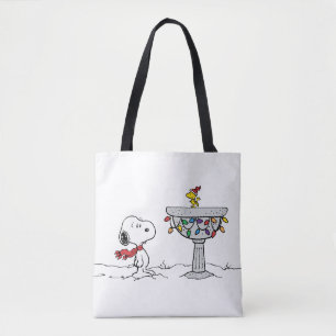 Tote Bag cacahuètes   Snoopy & Woodstock Froid Birdbath