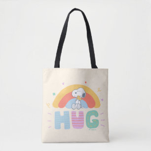 Tote Bag cacahuètes   Snoopy & Woodstock Hug