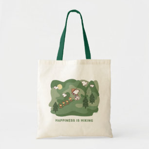 Tote Bag cacahuètes Snoopy & Woodstock Le bonheur est Ran