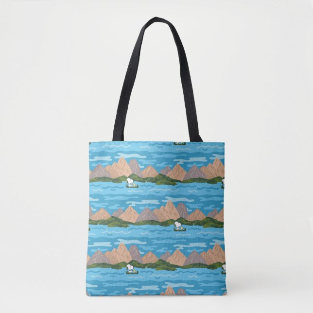 Tote Bag cacahuètes | Snoopy & Woodstock Motif de course en (Devant)