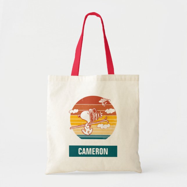 Tote Bag cacahuètes | Snoopy & Woodstock Ski Trip (Devant)