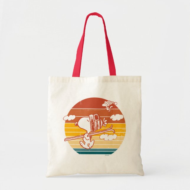 Tote Bag cacahuètes | Snoopy & Woodstock Ski Trip (Devant)