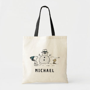 Tote Bag cacahuètes   Snoopy & Woodstock Snowman   Ajouter 