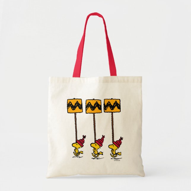Tote Bag cacahuètes | Woodstock & Friends Sign March (Devant)